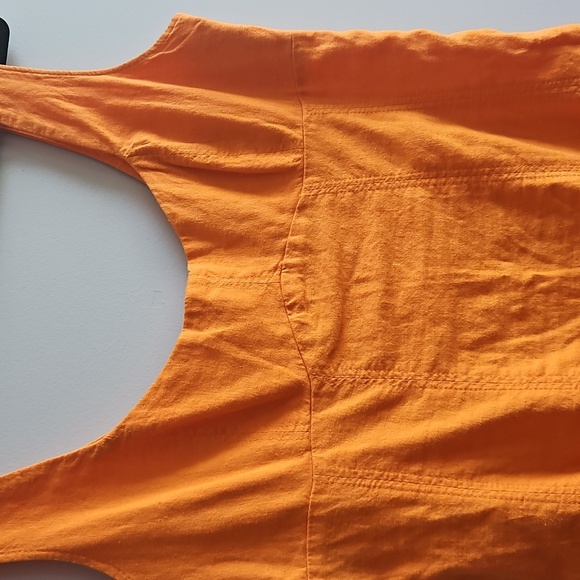 2/$20 Urban Outfitters - Orange Margarita Linen Mini Dress - Size Small - Picture 2 of 7
